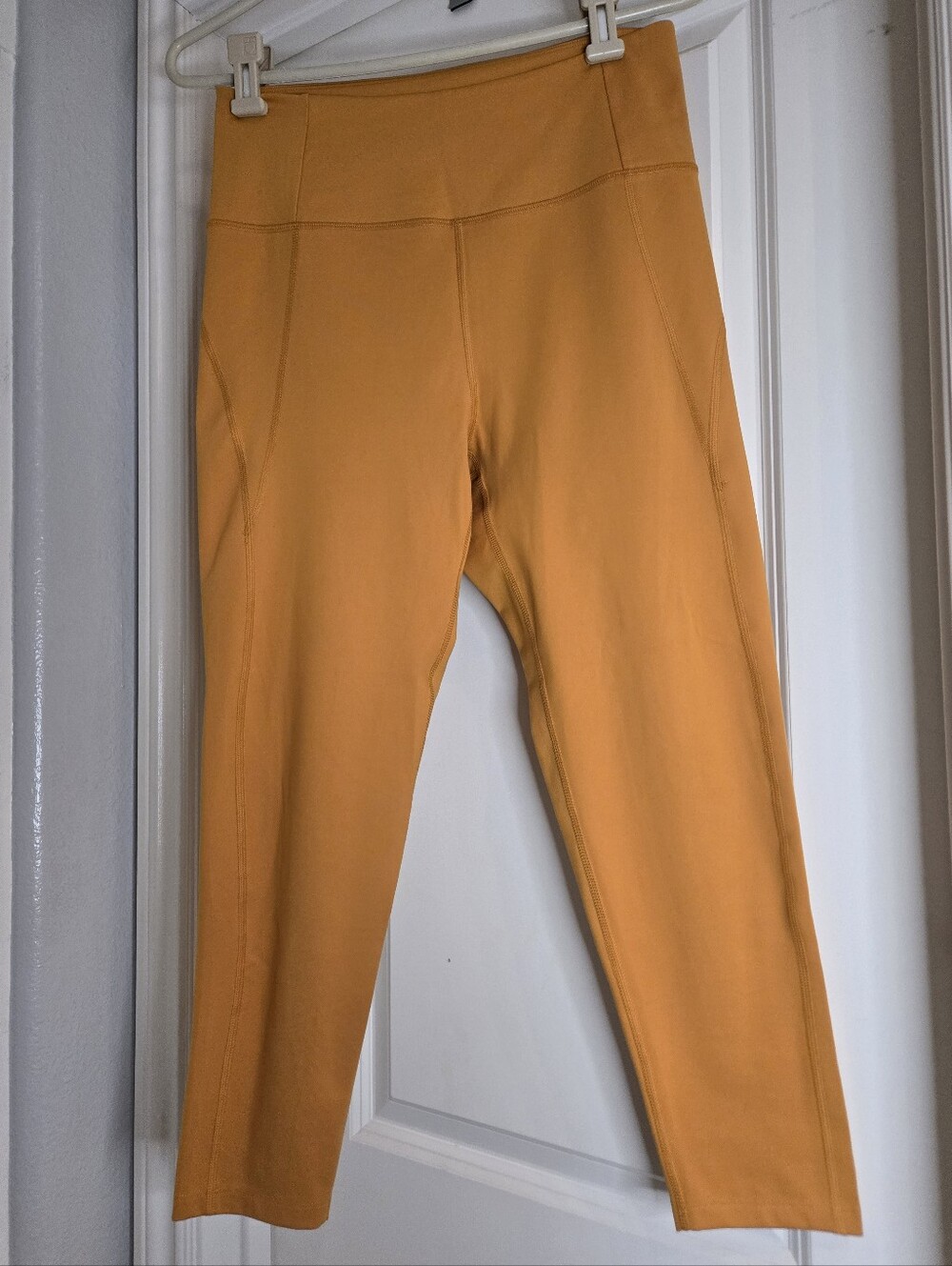girlfriend collective Mustard Yellow High-Rise Leggings, Size Large